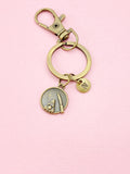 Cake On Plate Charm Bronze Keychain, N6557