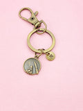 Cake On Plate Charm Bronze Keychain, N6557