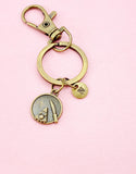 Cake On Plate Charm Bronze Keychain, N6557