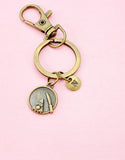 Cake On Plate Charm Bronze Keychain, N6557