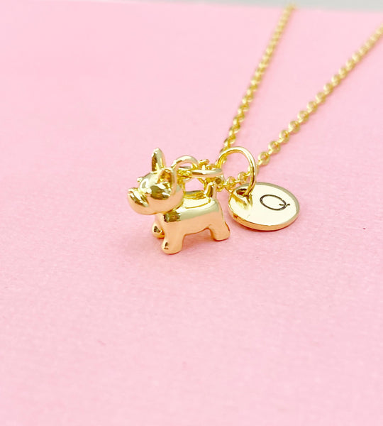 Tiny Cute Dog Charm Gold Necklace, N6567