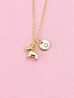Tiny Cute Dog Charm Gold Necklace, N6567