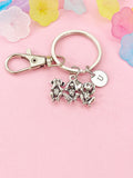 Three Wise Monkeys Keychain, See No Evil, Hear No Evil, Speak No Evil, N6459