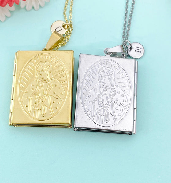 Virgin Mary Locket Necklace, N6498
