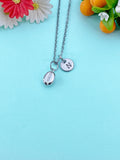 Silver TINY Coffee Bean Charm Necklace, Christmas Gift for Friend Sister Mom or Coffee Lovers, N6578