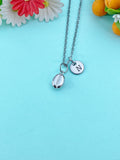 Silver TINY Coffee Bean Charm Necklace, Christmas Gift for Friend Sister Mom or Coffee Lovers, N6578