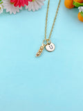 Gold TINY Peas in Pod Charm Necklace, N6580