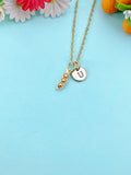 Gold TINY Peas in Pod Charm Necklace, N6580