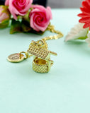 Gold Wishing Well Charm Necklace, N6582