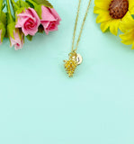 Gold Pine Cone Charm Necklace, N6586