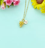 Gold Pine Cone Charm Necklace, N6586