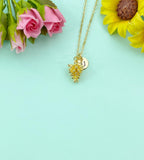 Gold Pine Cone Charm Necklace, N6586
