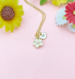 Gold Japanese Cherry Blossom Necklace, Gold Sakura Flower Necklace, Japanese Girlfriends Gift, N5158A