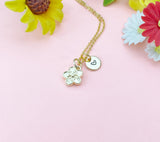 Gold Japanese Cherry Blossom Necklace, Gold Sakura Flower Necklace, Japanese Girlfriends Gift, N5158A