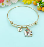 Lucky Elephant Charm Bracelet, Strength Wisdom Gift, B549