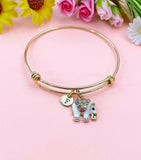 Lucky Elephant Charm Bracelet, Strength Wisdom Gift, B549