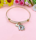 Lucky Elephant Charm Bracelet, Strength Wisdom Gift, B549
