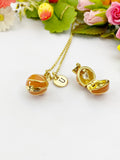 Basketball Locket Charm Necklace with Hidden Heart, Homecoming Proposal, N6462