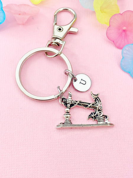 Anchor Charm Keychain, Nautical Ocean Jewelry Strength Stability Gift, N6463