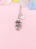Jellyfish Charm Necklace – Ocean-Inspired Jewelry for Beach Lovers, N6467