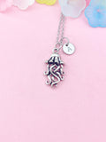 Jellyfish Charm Necklace – Ocean-Inspired Jewelry for Beach Lovers, N6467