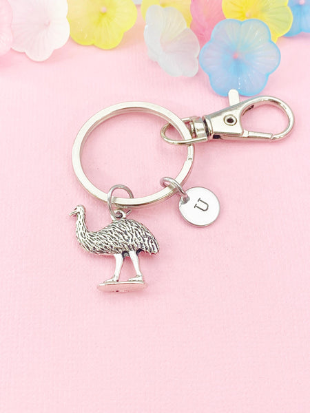Emu Charm Keychain - Unique Bird Pendant for Nature Lovers,  N6467