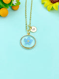 Gold Forget Me Not Charm Necklace, N5771G