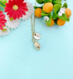 Gold TINY Potato Nuggets Charm Necklace, N6602