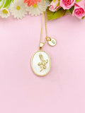 Snowdrop January Flower Necklace Birthday Gifts, Personalized Gifts, N4883