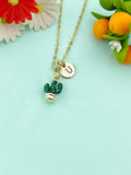 Gold Cactus Charm Necklace, N6604