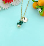 Gold Cactus Charm Necklace, N6604