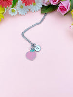 Silver Peach Charm Necklace – Dainty Fruit-Inspired Jewelry Gift, N6334S