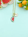 Gold Watermelon Slice Charm Necklace, N6608