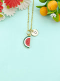 Gold Watermelon Slice Charm Necklace, N6608
