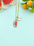 Gold Watermelon Slice Charm Necklace, N6608