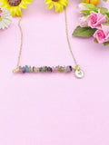 Tourmaline Necklace, Gold Necklace, Natural Tourmaline Gemstone Jewelry, N6123