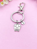 Silver Pig Charm Keychains, N6402