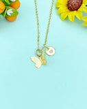Gold Butterfly Charm Necklace, N2710G