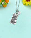 Silver Computer Keyboard Charm Necklace, N5804N