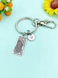 Silver Computer Keyboard Charm Keychain, N5804K