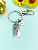 Silver Computer Keyboard Charm Keychain, N5804K