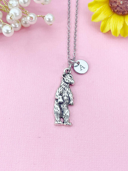 Bear Charm Necklace– Forest Animal Jewelry Gift, N6474N