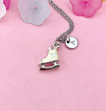 Ice Skates Charm Necklace – Winter Sports Jewelry for Skating Fans, N6475