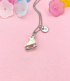 Ice Skates Charm Necklace – Winter Sports Jewelry for Skating Fans, N6475