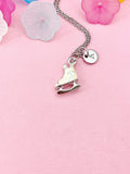 Ice Skates Charm Necklace – Winter Sports Jewelry for Skating Fans, N6475