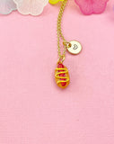 Funny Food Hot Dog Charm Necklace – Unique Gift for Entrepreneurs, Coworkers & Go-Getters, N6492