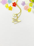 Paper Airplane Charm Necklace, N6496