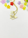 Paper Airplane Charm Necklace, N6496