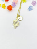 Gold Cactus Charm Necklace, N6497G