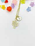 Gold Cactus Charm Necklace, N6497G